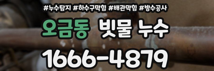 오금동 빗물 누수