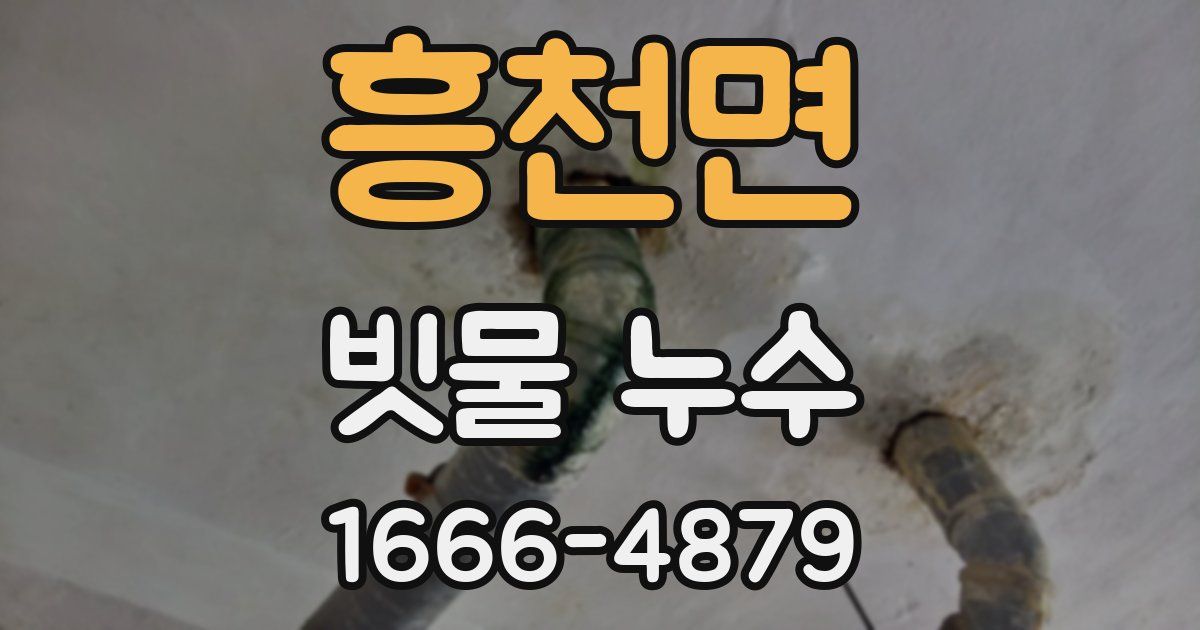 흥천면 빗물 누수