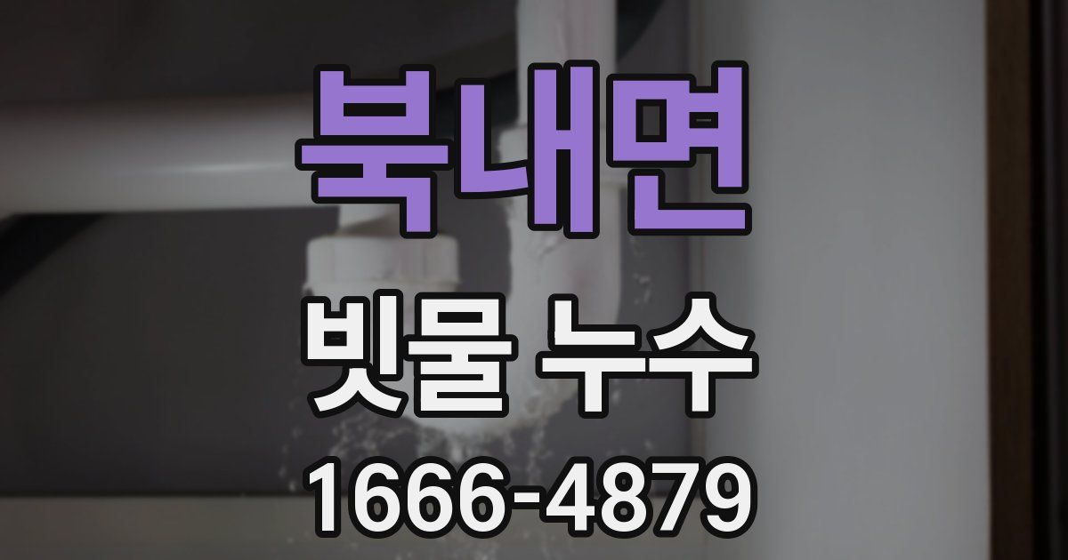 북내면 빗물 누수