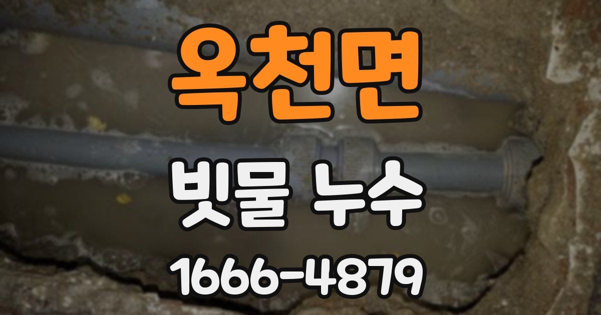 옥천면 빗물 누수