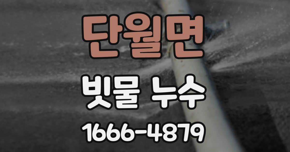 단월면 빗물 누수