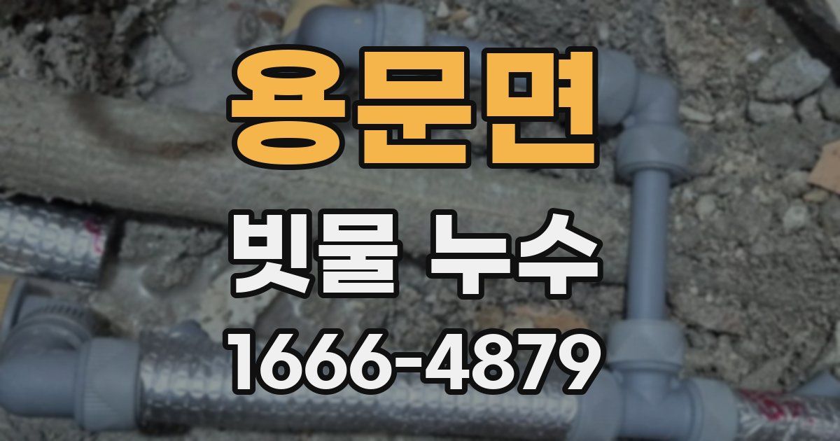 용문면 빗물 누수