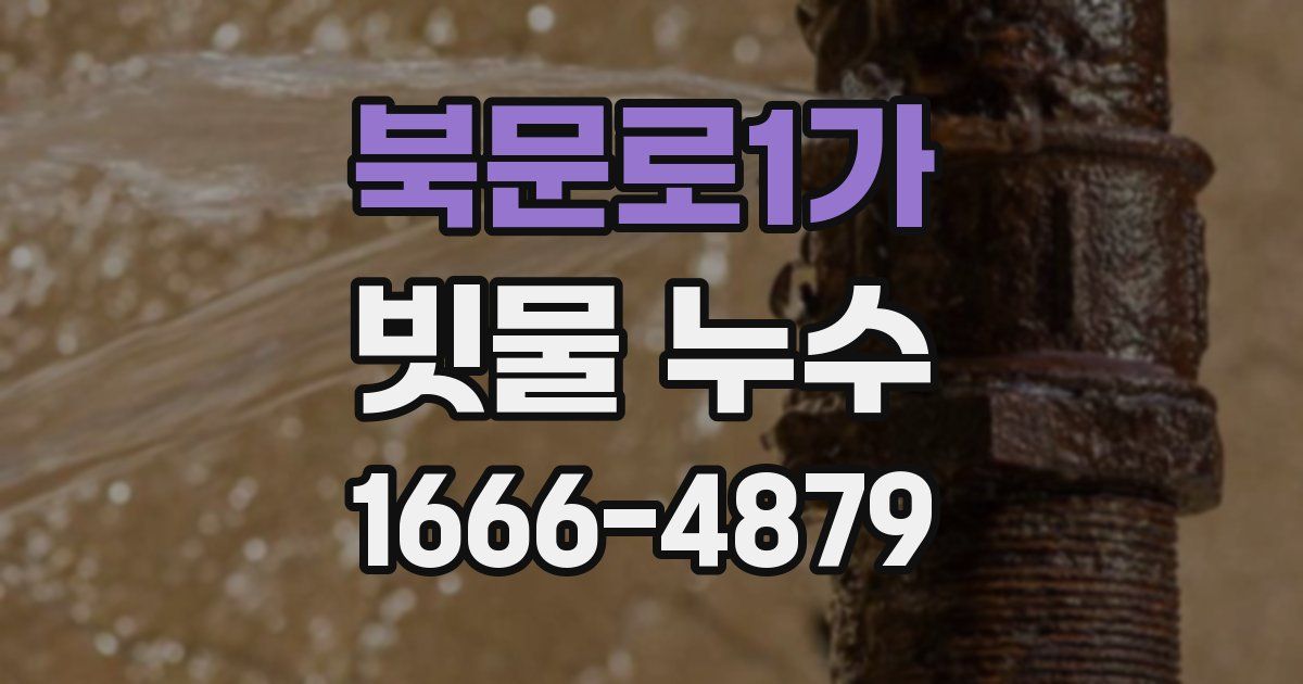 북문로1가 빗물 누수