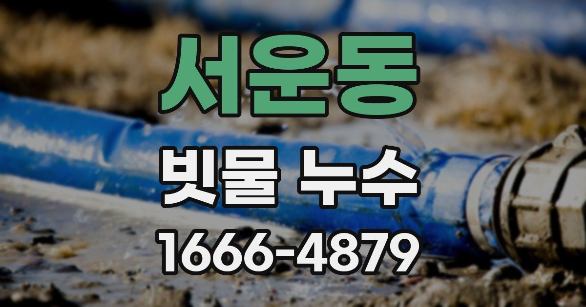 서운동 빗물 누수
