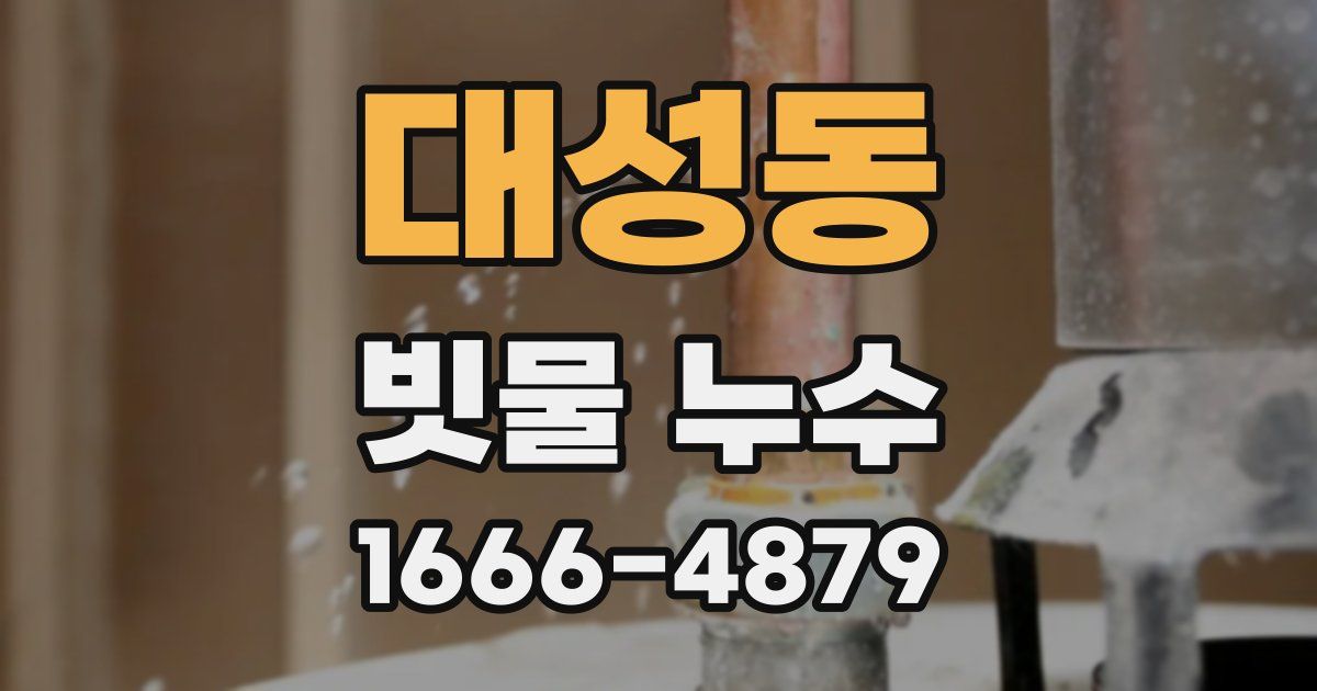 대성동 빗물 누수