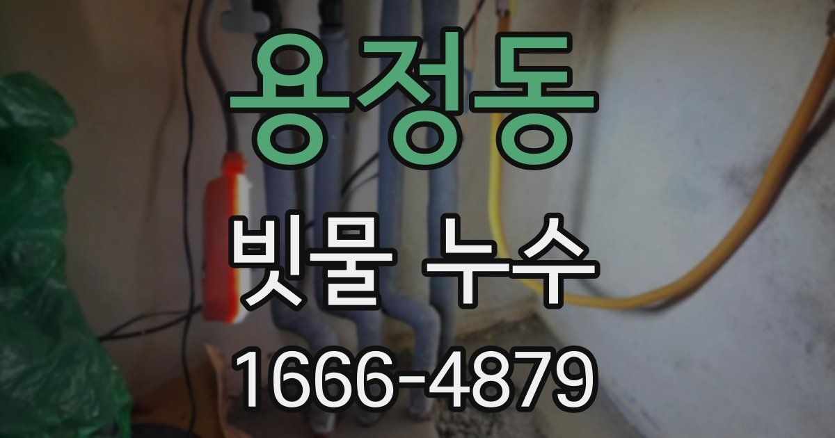 용정동 빗물 누수
