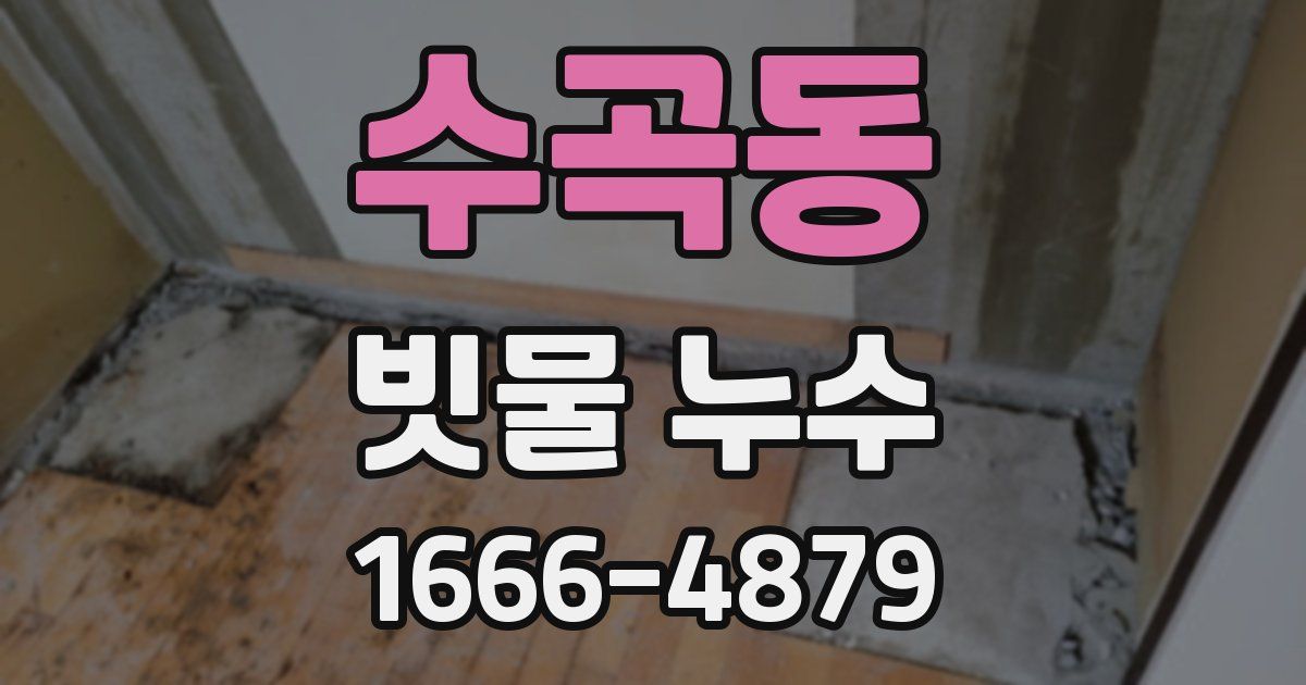 수곡동 빗물 누수