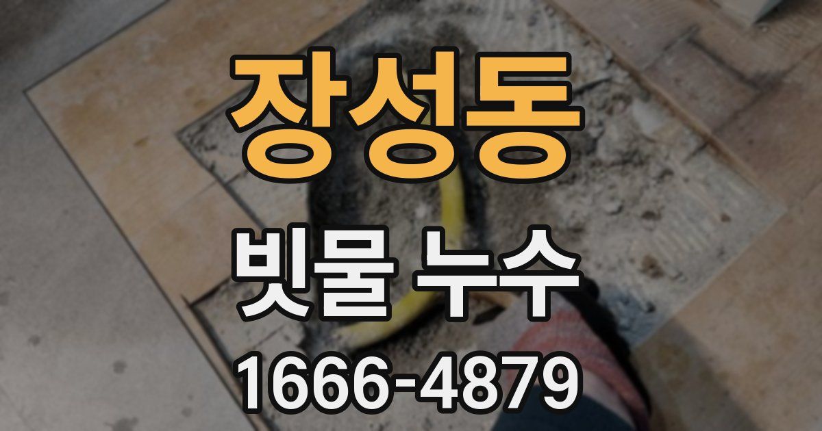 장성동 빗물 누수