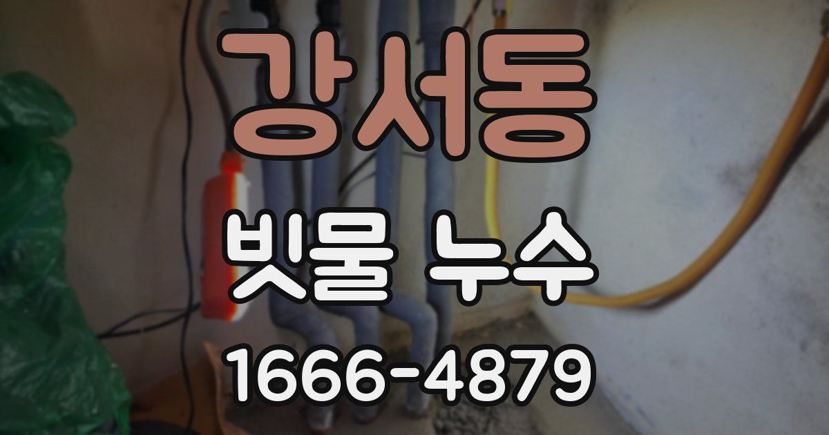강서동 빗물 누수