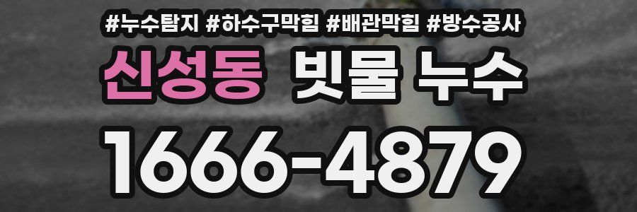 신성동 빗물 누수