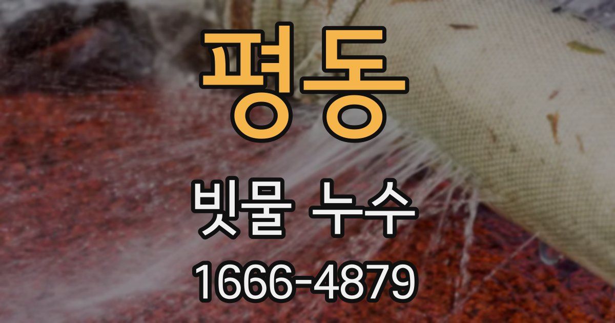 평동 빗물 누수