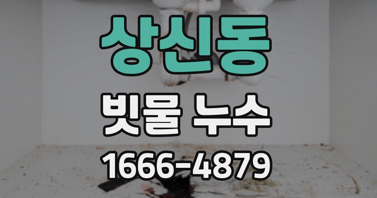 상신동 빗물 누수