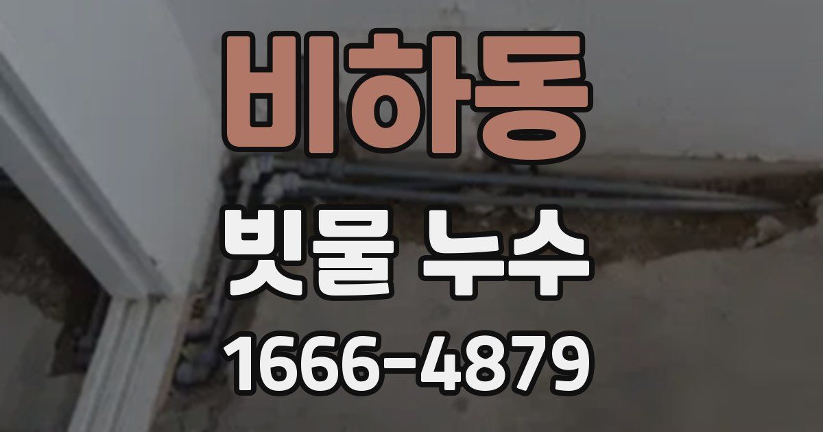 비하동 빗물 누수