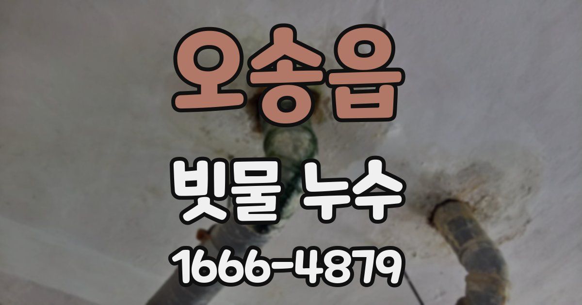 오송읍 빗물 누수