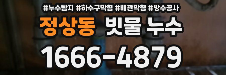 정상동 빗물 누수