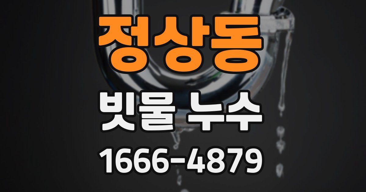 정상동 빗물 누수