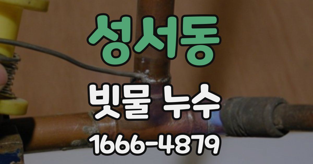 성서동 빗물 누수