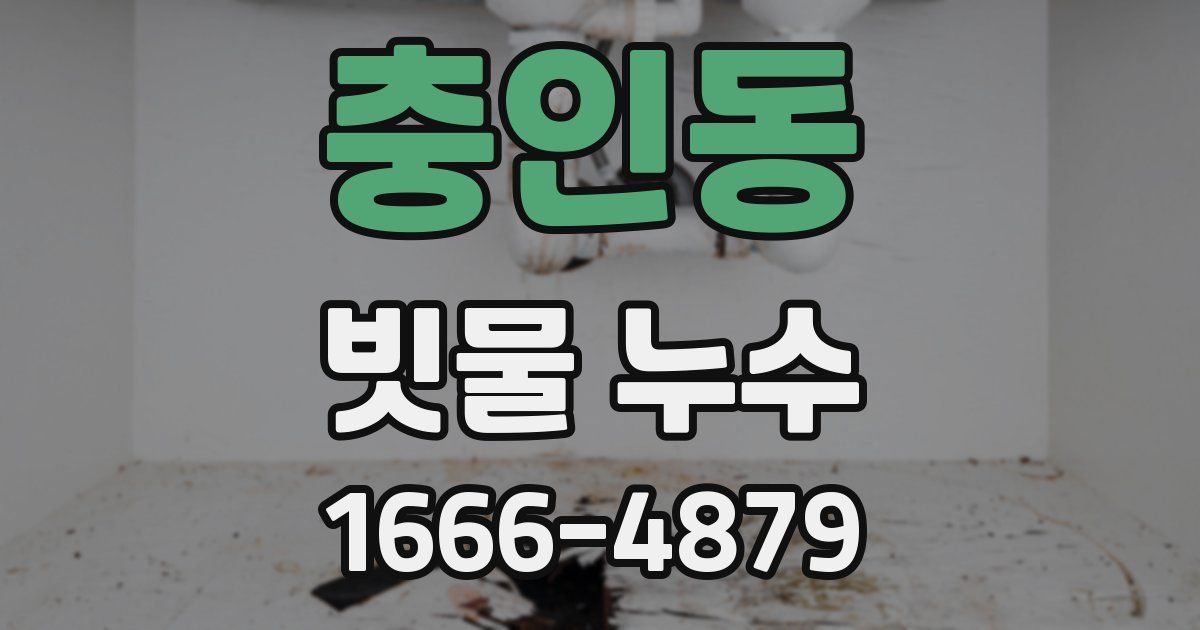 충인동 빗물 누수