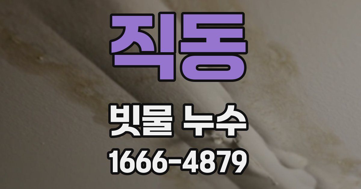직동 빗물 누수