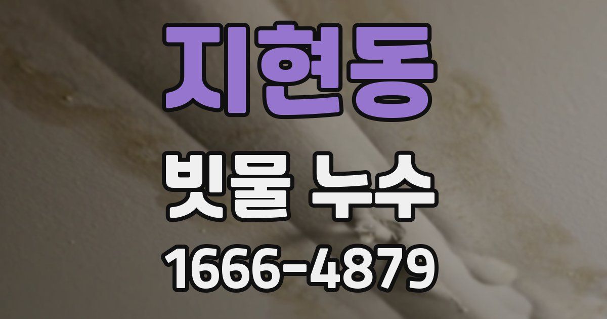 지현동 빗물 누수