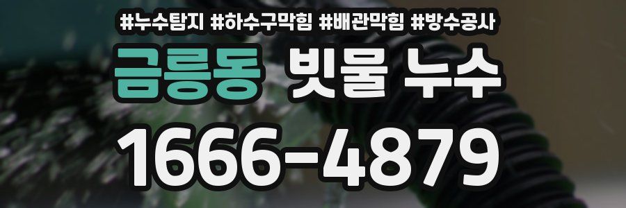 금릉동 빗물 누수