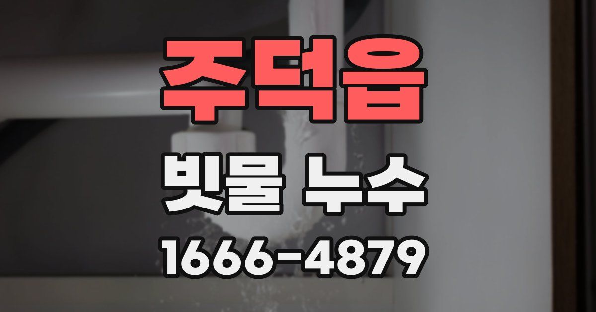 주덕읍 빗물 누수