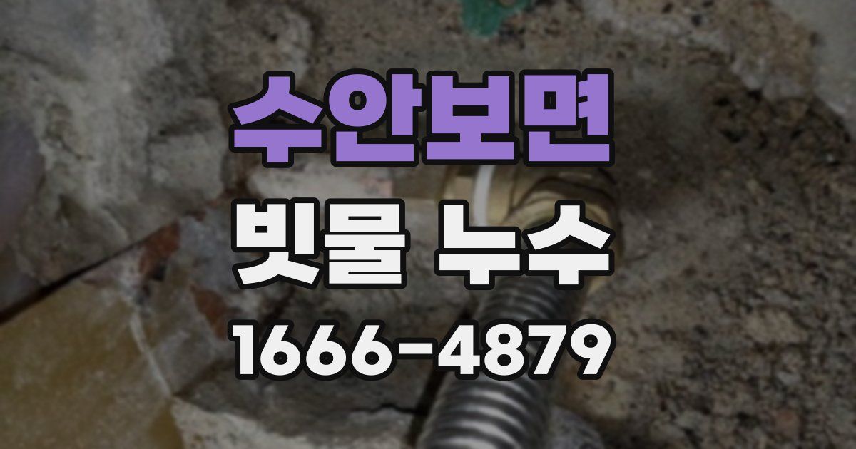 수안보면 빗물 누수