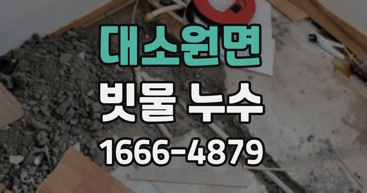 대소원면 빗물 누수