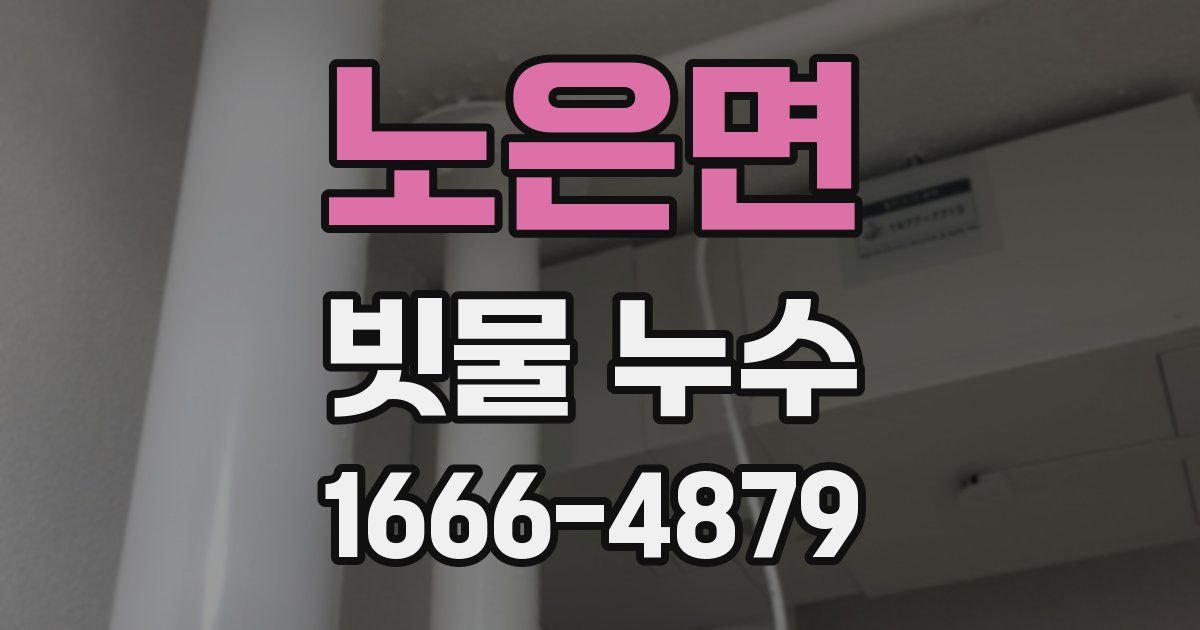 노은면 빗물 누수