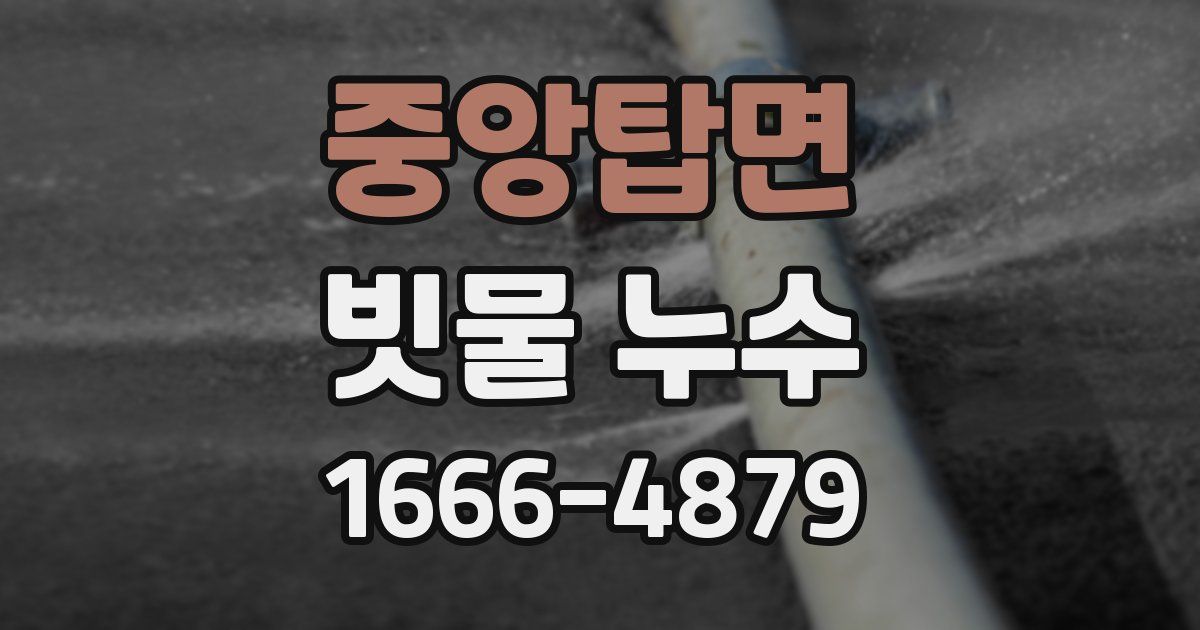 중앙탑면 빗물 누수