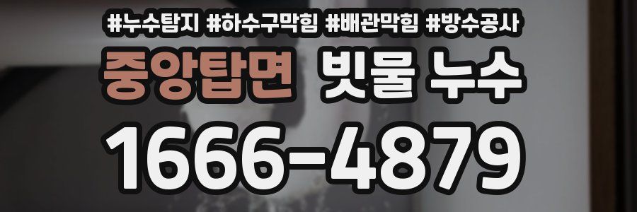중앙탑면 빗물 누수