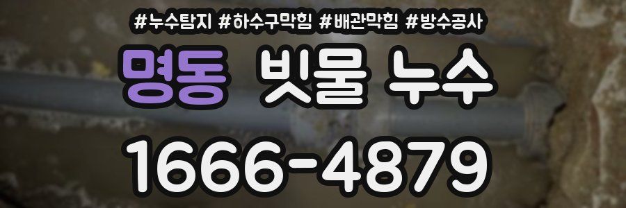 명동 빗물 누수