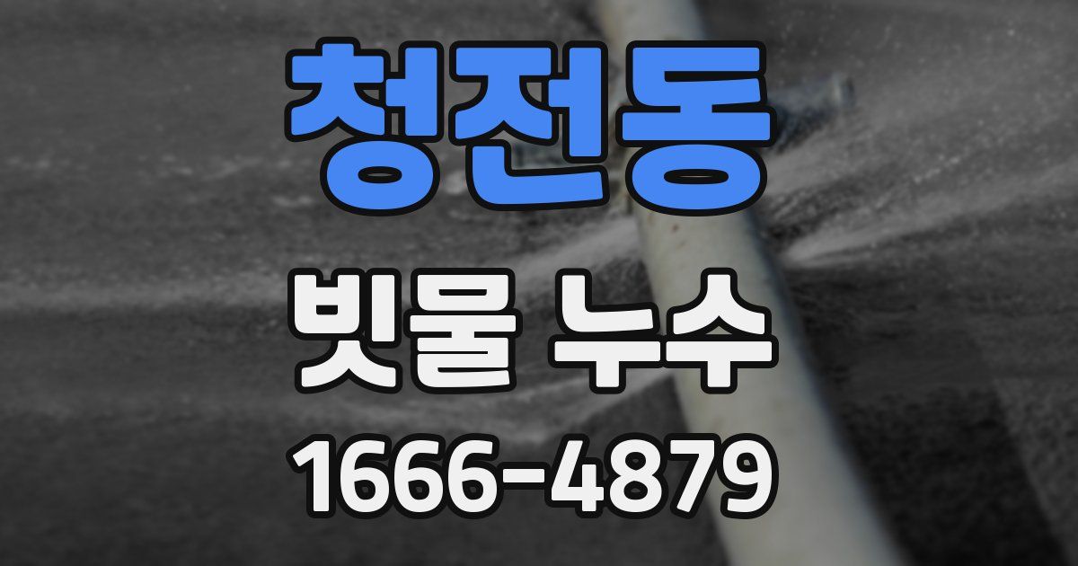 청전동 빗물 누수