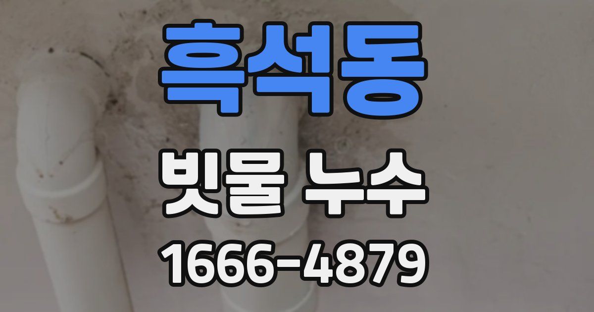 흑석동 빗물 누수
