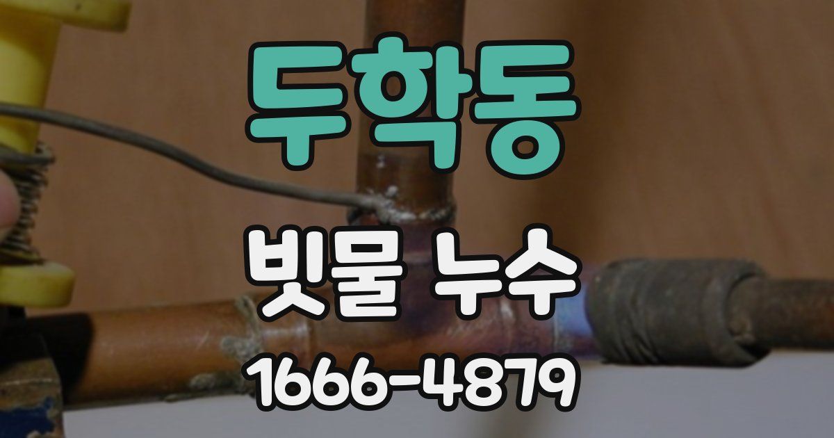 두학동 빗물 누수