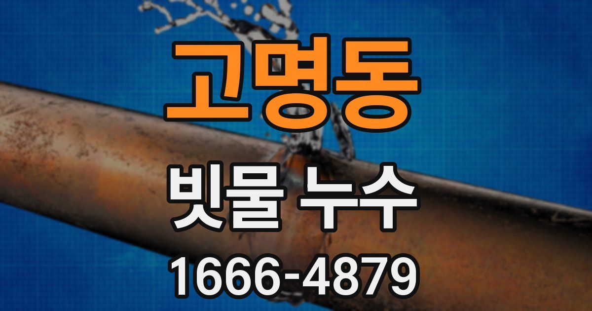 고명동 빗물 누수