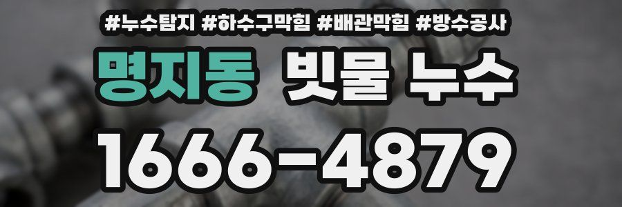 명지동 빗물 누수