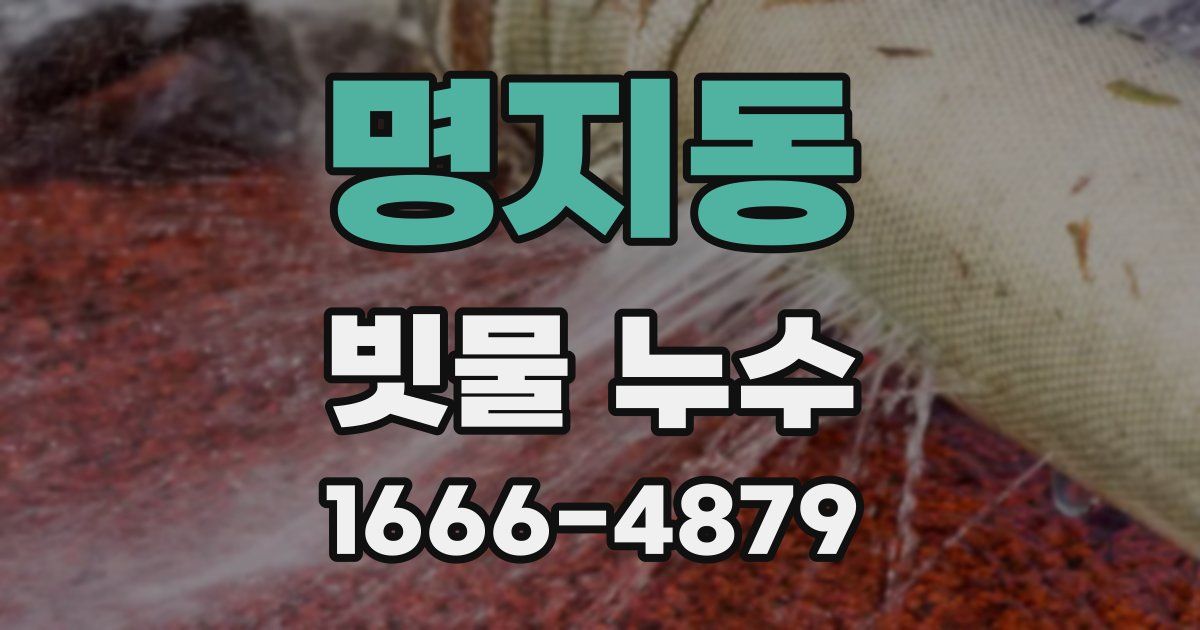 명지동 빗물 누수