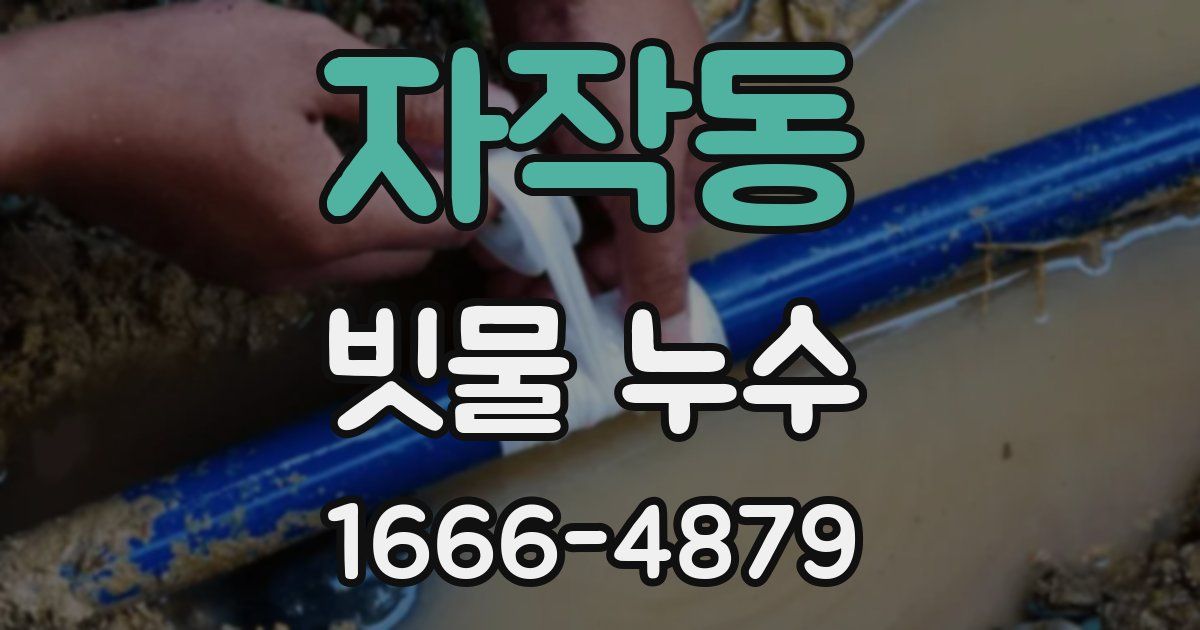 자작동 빗물 누수