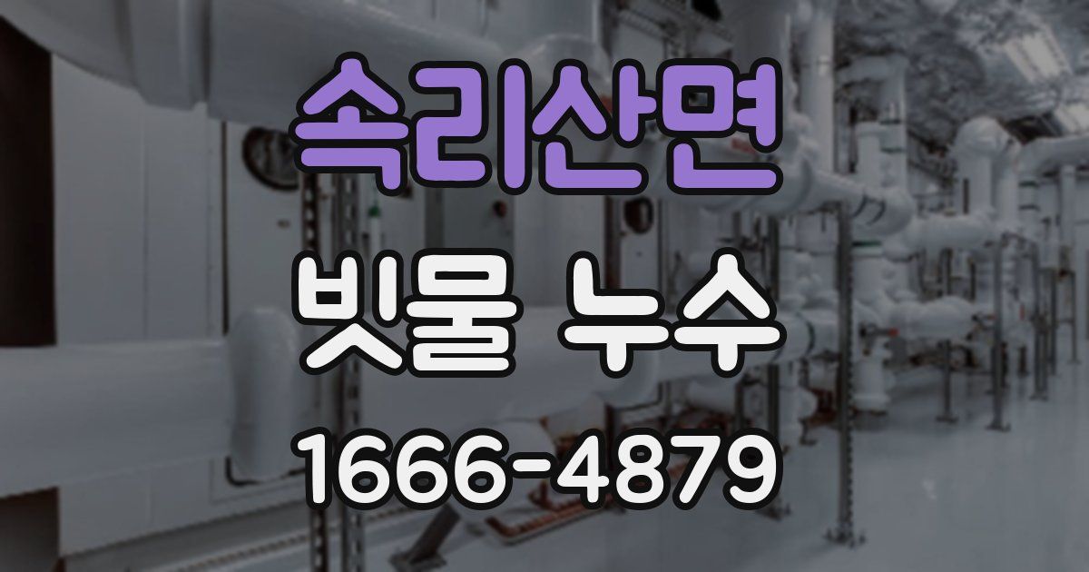 속리산면 빗물 누수