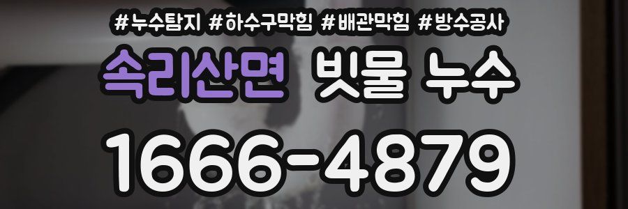 속리산면 빗물 누수