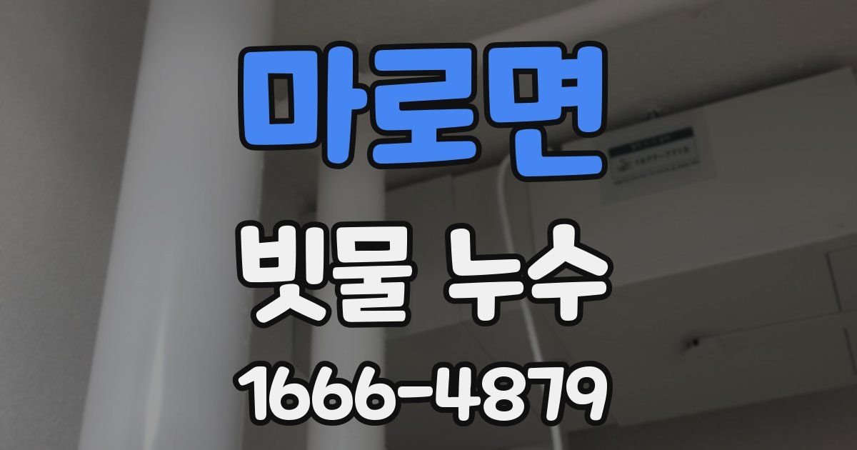 마로면 빗물 누수
