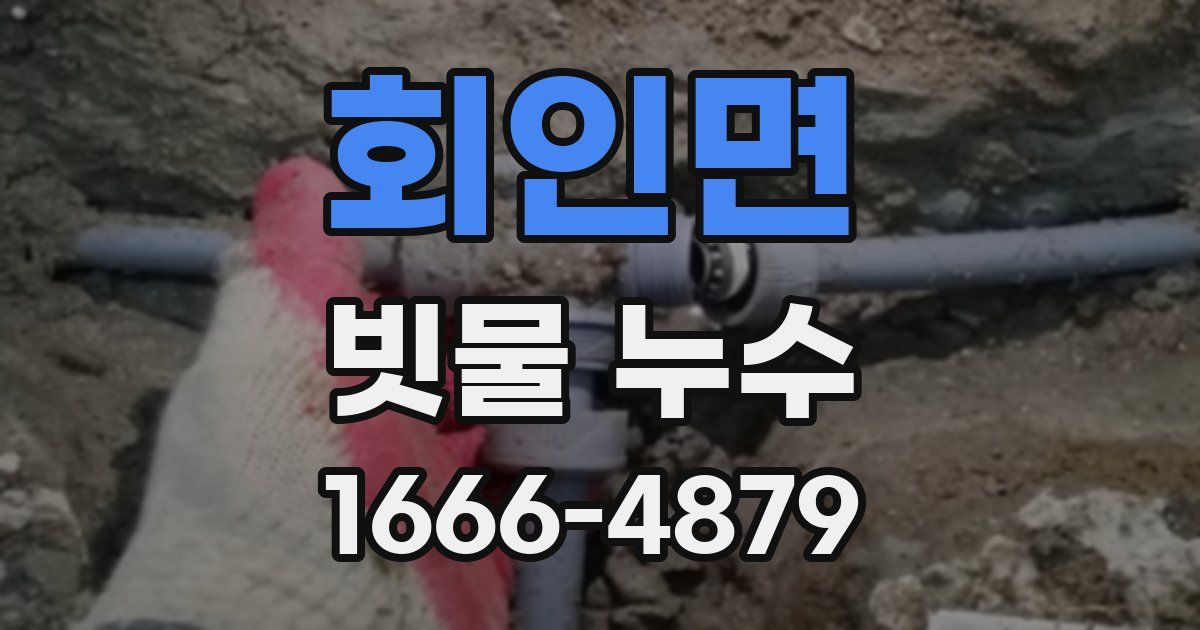 회인면 빗물 누수