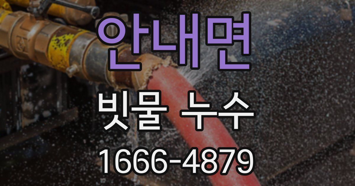안내면 빗물 누수