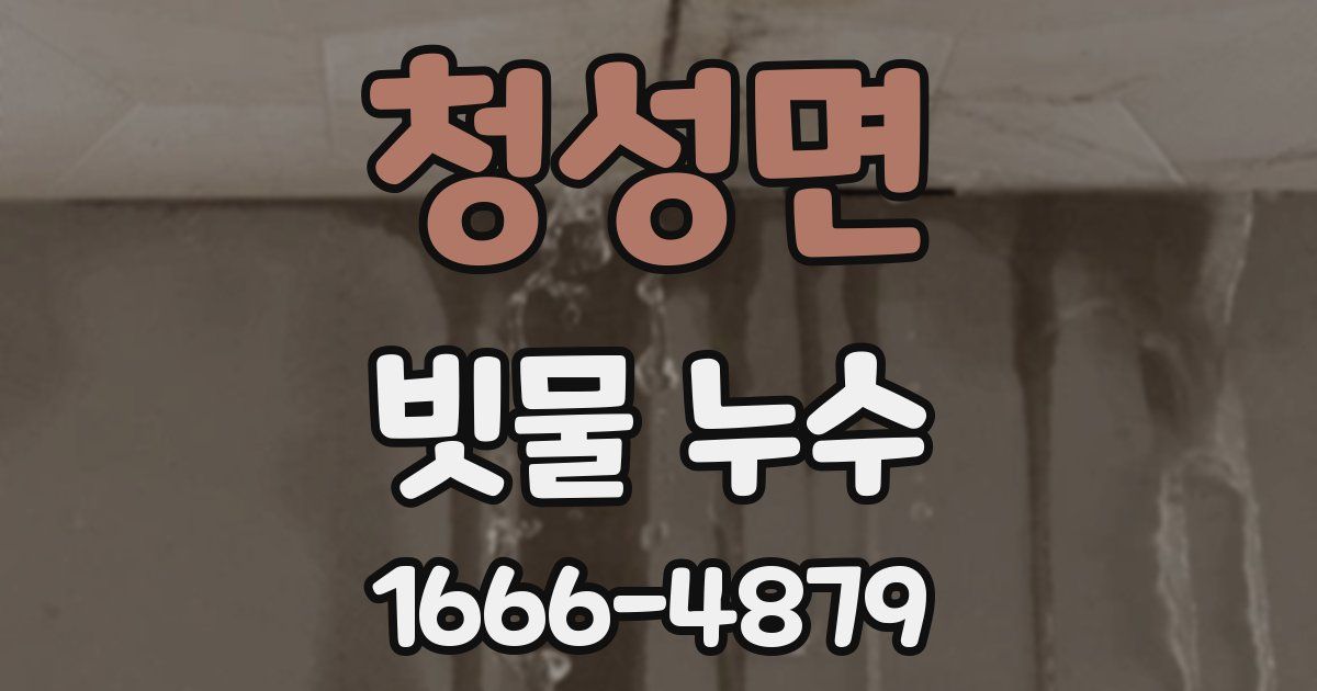 청성면 빗물 누수