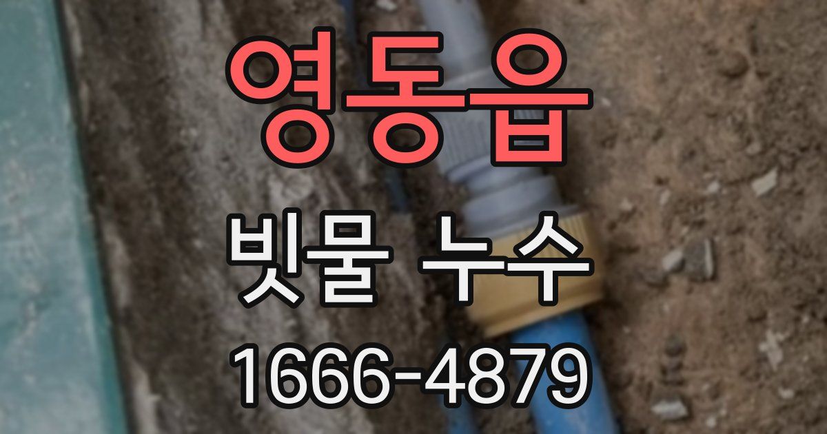 영동읍 빗물 누수