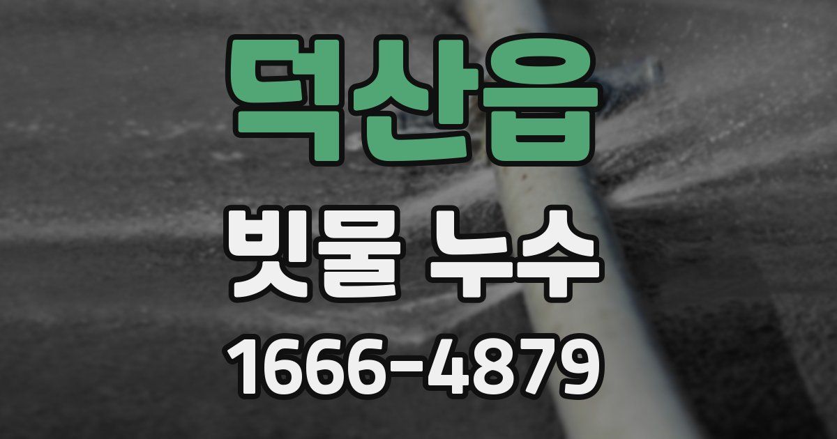덕산읍 빗물 누수