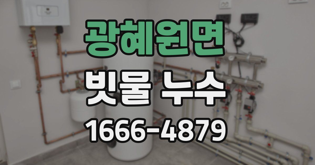 광혜원면 빗물 누수