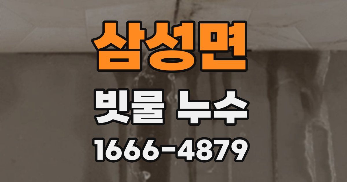 삼성면 빗물 누수