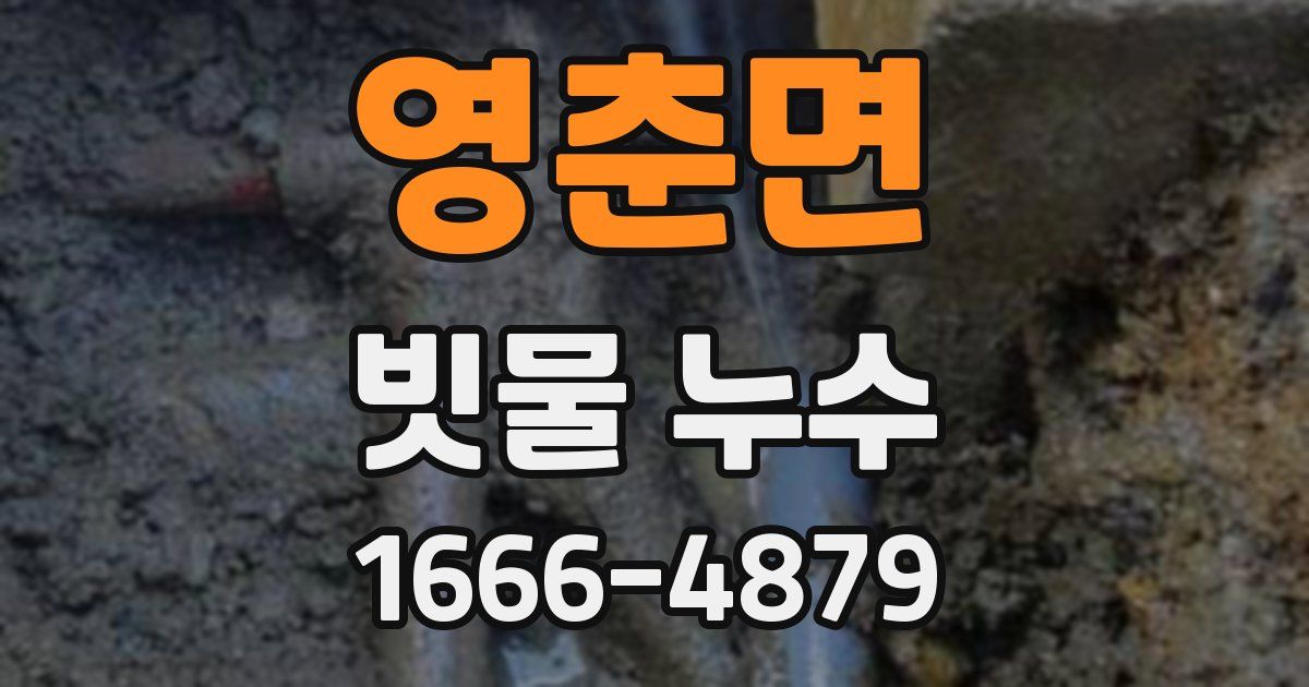 영춘면 빗물 누수